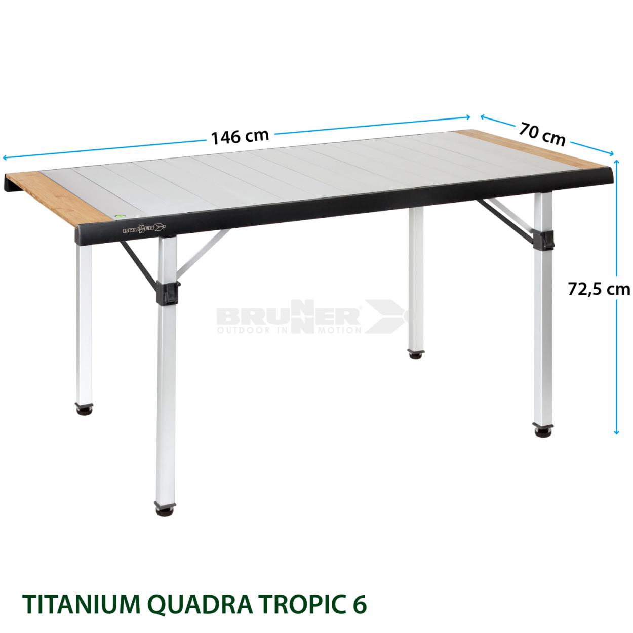 Offerta tavolo campeggio pieghevole alluminio Quadra Tropic AllForCamping